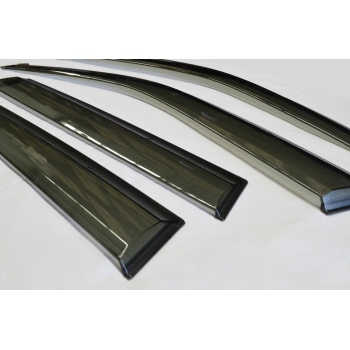 MG Hector Car Window Door Visor with Chrome Line Set Of 4Pcs